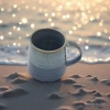Blue heat transfer ceramic mug, 13-ounce ceramic cup, heat-resistant coffee cup Application Scenario